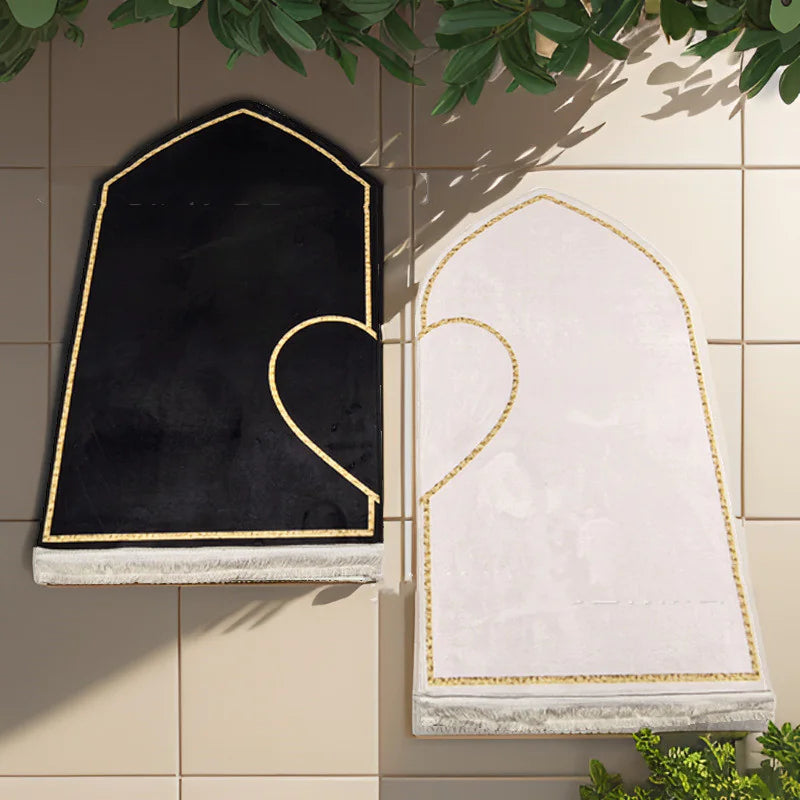 Plush Flannel Prayer Mat with Tassel Trim